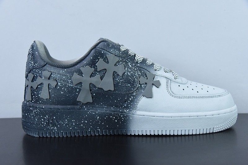 Air Force 1'07 Low"White Blue Chrome Hearts