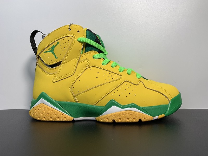 Air Jordan 7 Oregon Ducks PE 'Yellow Green' AT3375-300