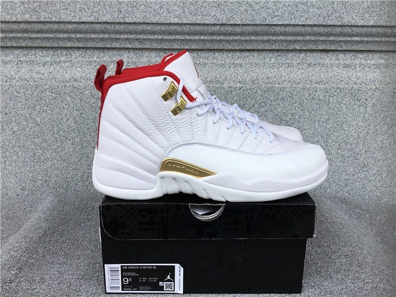 AIR JORDAN 12 FIBA WHITE UNIVERSITY RED 130690-107