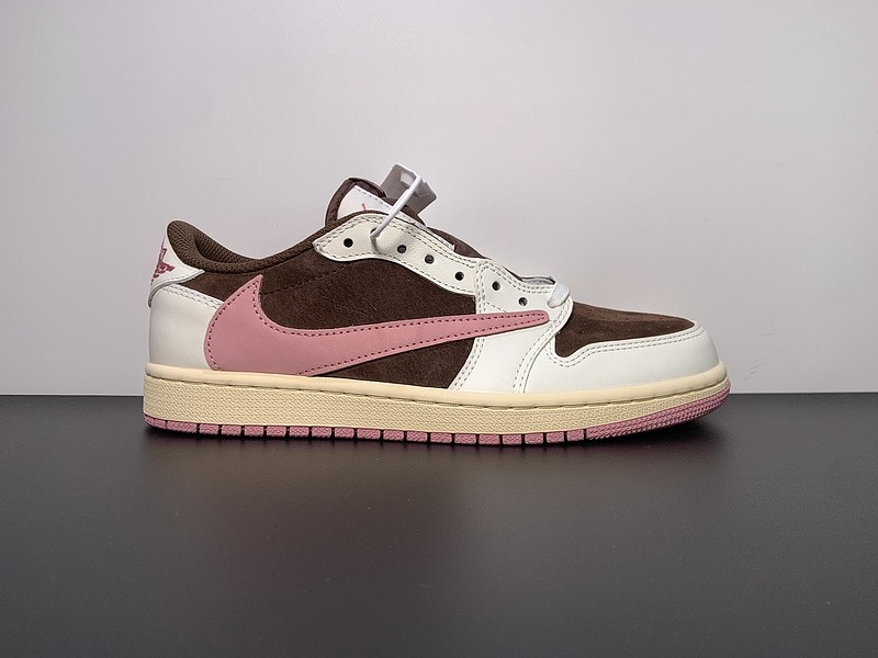 TRAVIS SCOTT X AIR JORDAN 1 LOW OG “DARK PONY/PINK OXFORD” DZ4137-206