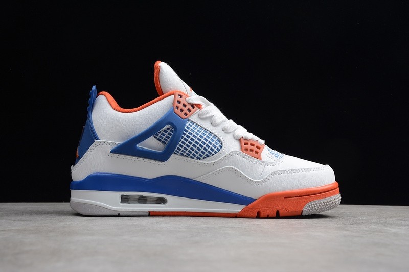 AIR JORDAN 4 RETRO “KNICKS” WHITE/ROYAL BLUE-ORANGE 308497-171