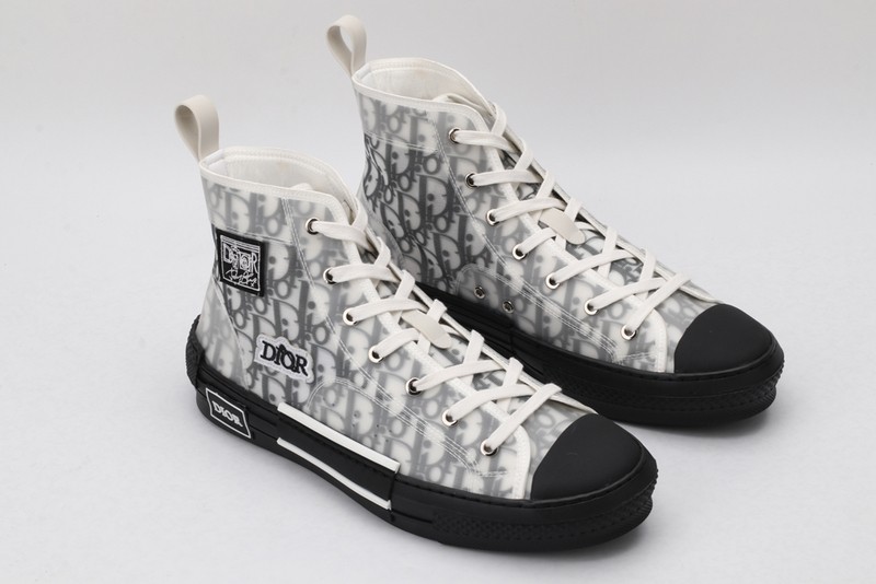 DIO* B23 OBLIQUE HIGH-TOP WHITE SNEAKER