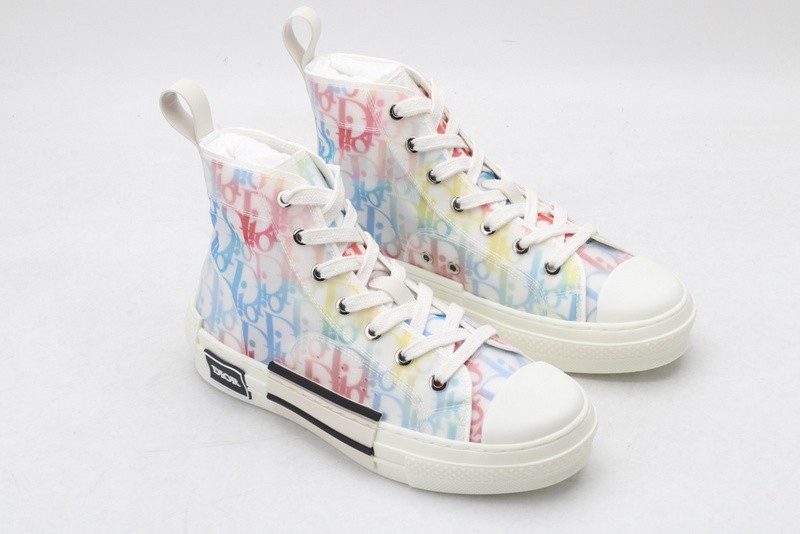 DIO* B23 OBLIQUE HIGH-TOP WHITE SNEAKER