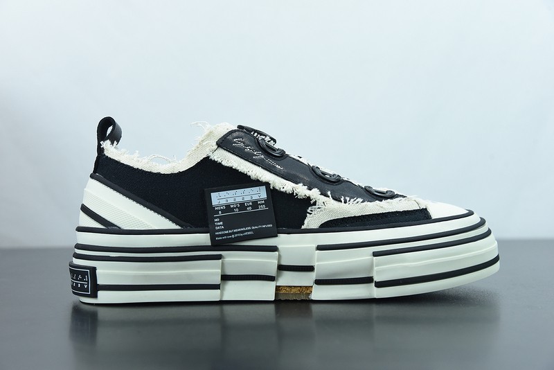 XVESSEL BLACK LACE-UP SNEAKERS