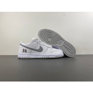Nike x Supreme SB Dunk Low '94 White Metallic Silver HQ8487-100