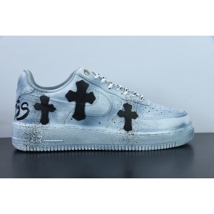 Air Force 1'07 Low"White Blue Chrome Hearts