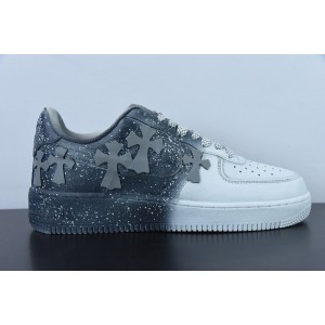 Air Force 1'07 Low"White Blue Chrome Hearts