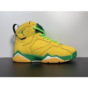 Air Jordan 7 Oregon Ducks PE 'Yellow Green' AT3375-300