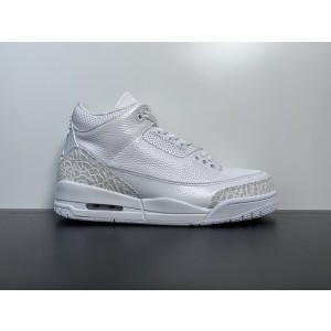 AIR JORDAN 3 RETRO 'TRIPLE WHITE' 136064-111