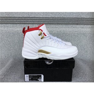 AIR JORDAN 12 FIBA WHITE UNIVERSITY RED 130690-107