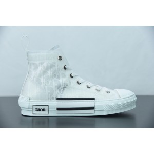 DIO* B23 OBLIQUE HIGH-TOP WHITE SNEAKER