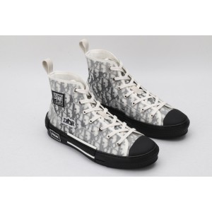 DIO* B23 OBLIQUE HIGH-TOP WHITE SNEAKER