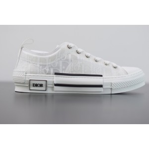 DIO* B23 OBLIQUE LOW-TOP WHITE SNEAKER