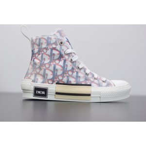 DIO* B23 HIGH-TOP SNEAKER IN BLUE & RED OBLIQUE