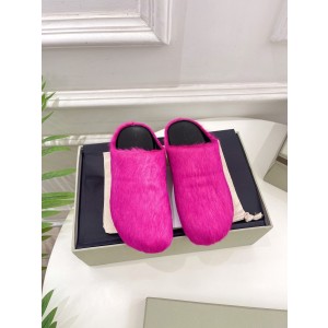 Marni calf hair slippers-Pink