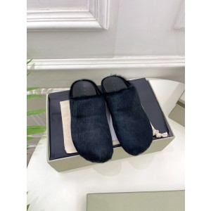 Marni calf hair slippers-Black
