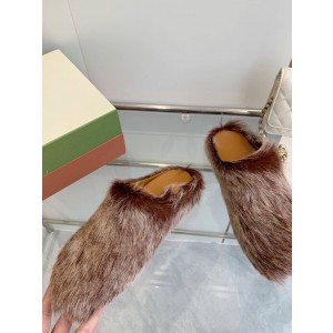 Marni calf hair slippers