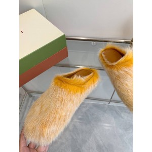 Marni calf hair slippers