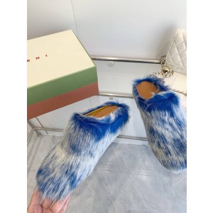 Marni calf hair slippers